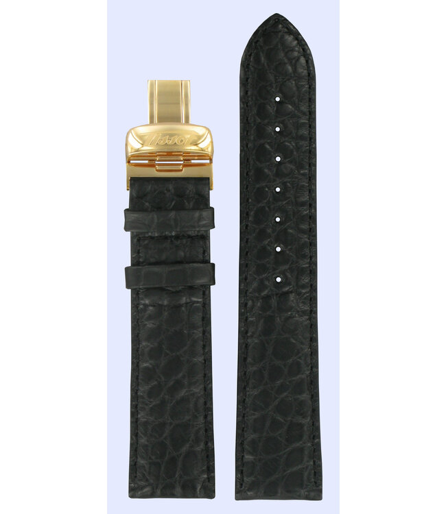Tissot T71872533 Watch Band T600013370 Black Leather 20 mm Heritage