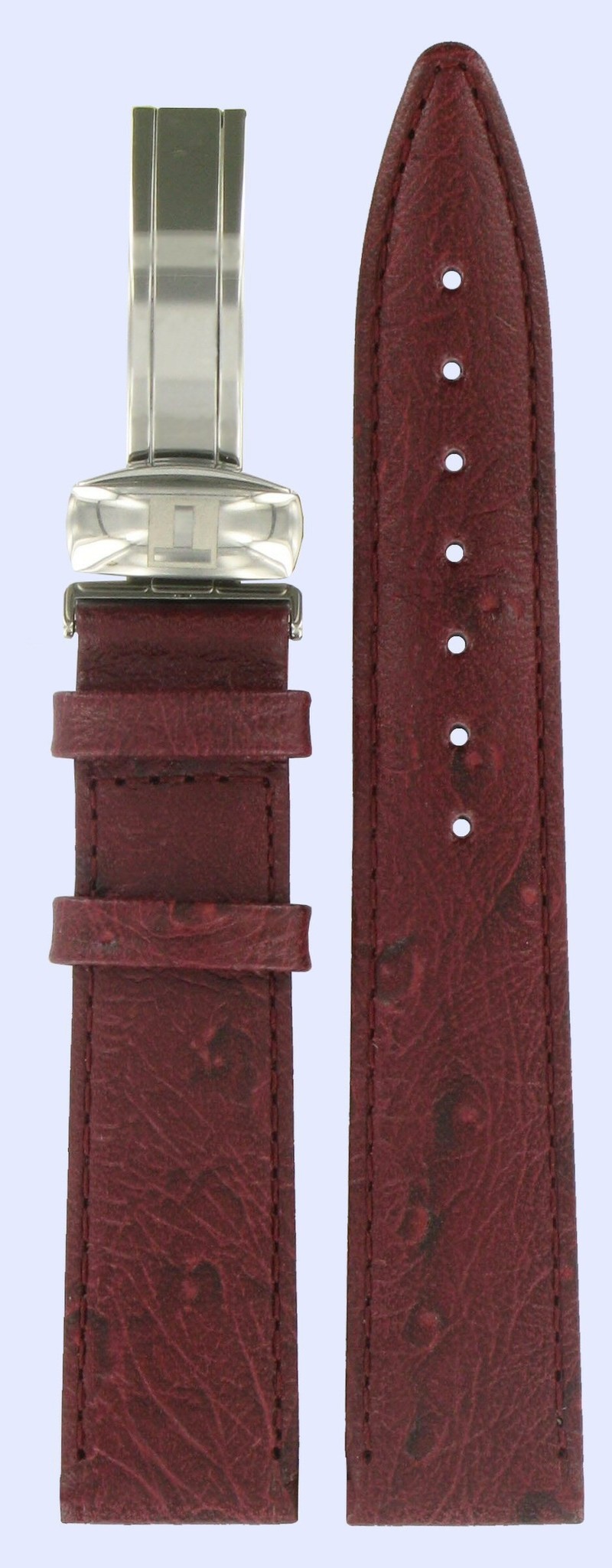Tissot T46243143 & T46241113 Uhrenarmband Burgunder Leder 18 mm 