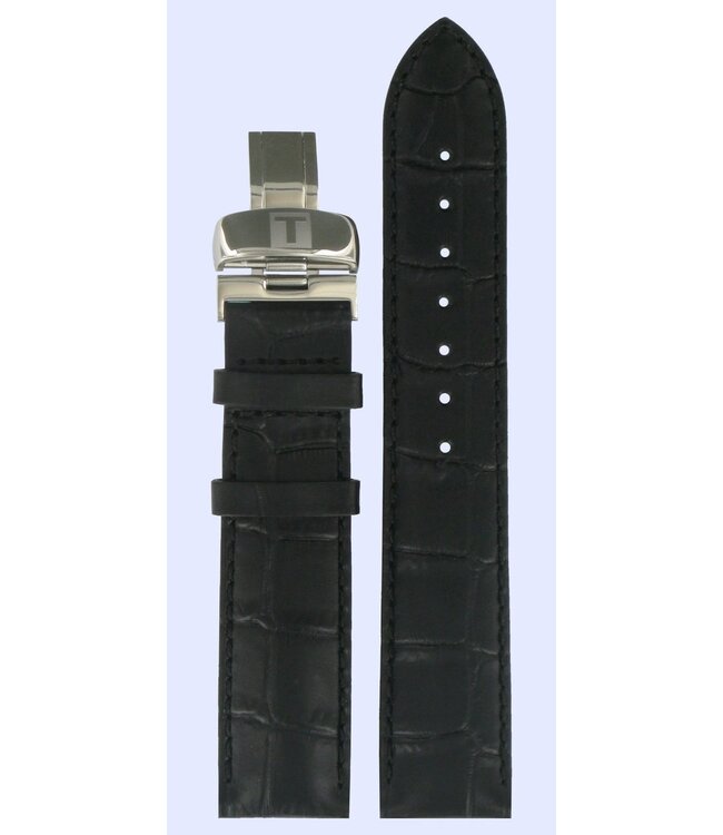 Tissot T006407 & T4114 Powermatic 80 Watch Band T600013405 Black Leather 19 mm Le Locle