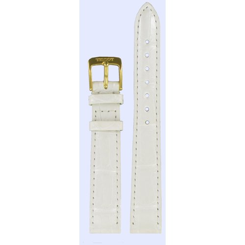 Tissot Tissot T71331171 Watch Band White Leather 14 mm Tissot Tissot T71331171 Watch Band White Leather 14 mm