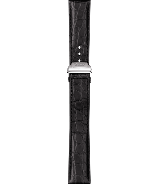 Tissot T1175, T6617 & T7194 Watch Band T600013462 Black Leather 20 mm Heritage