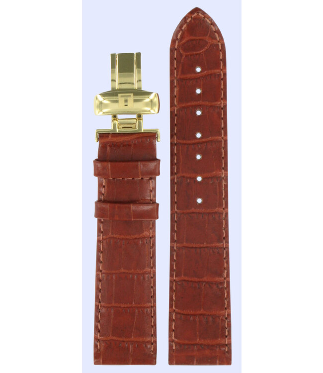 Tissot T71346234 Watch Band T600013492 Brown Leather 20 mm Oroville