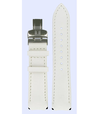 Tissot Tissot Z252/352 - T33155811 Bracelet De Montre Blanc Cuir 20 mm