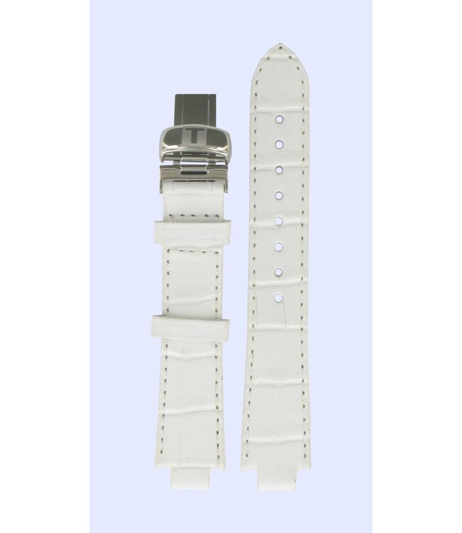 Tissot T60125963 T-Trend Pulseira De Relógio T600013641 Branco Couro 09,5 mm TXL & TXS