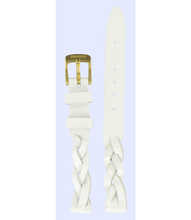 Tissot T71333232 Watch Band T600019653 White Leather 11 mm Rapunzel