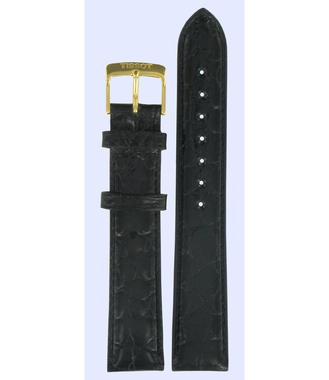 Tissot T71362134 & T71344734 Watch Band T600019679 Black Leather 18 mm Sculpture Line