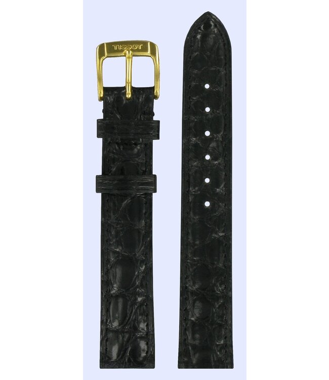 Tissot T71331632 Watch Band T600019691 Black Leather 15 mm New Helvetia