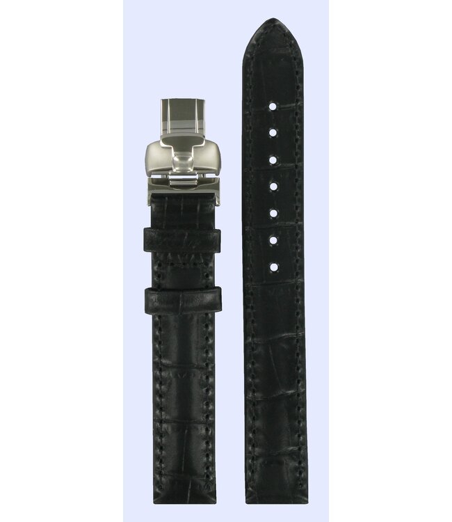 Tissot T045207 & T02122551 Watch Band T600020006 Black Leather 14 mm Bridgeport