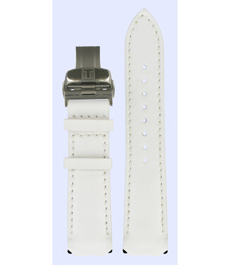 Tissot Tissot Z253/353 - T33765881 Cinturino Dell'Orologio Bianco Pelle 20 mm