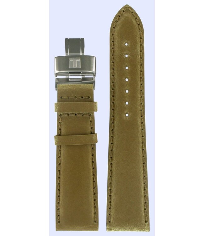 Tissot T005517A - T005.517A Watch Band T600020855 Brown Leather 22 mm Quadrato