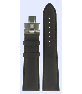 Tissot Tissot T005517A - T005.517A Bracelet De Montre Brun Foncé Cuir 22 mm