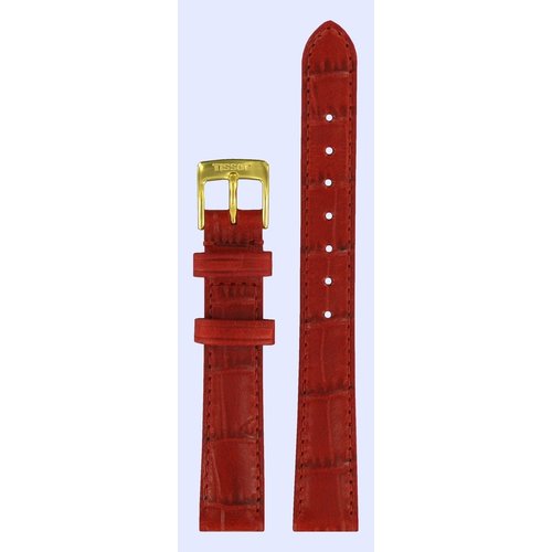 Tissot Tissot T71333574 Horlogeband Rood Leer 14 mm Tissot Tissot T71333574 Horlogeband Rood Leer 14 mm