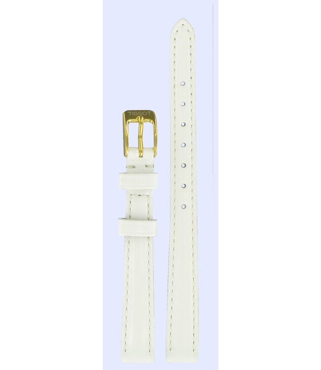 Tissot T71334334 & T71334134 Pulseira De Relógio T600021145 Branco Couro 10 mm New Helvetia