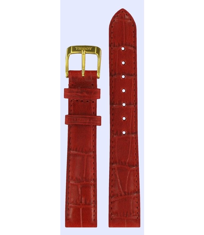 Tissot T71333772 Uhrenarmband T600021056 Rot Leder 16 mm T-Maya Trend