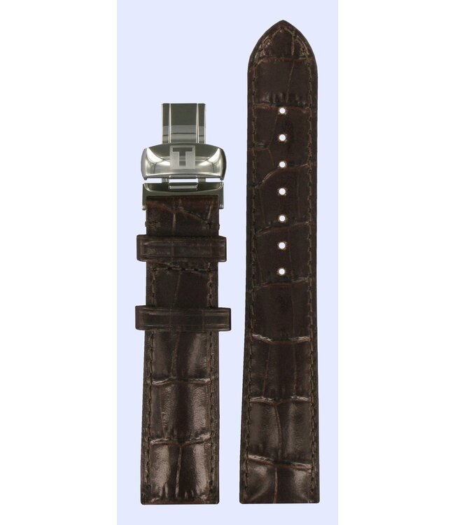 Tissot T016309A T-Trend Watch Band T600025581 Dark Brown Leather 18 mm Happy Chic