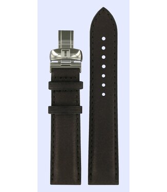 Tissot Tissot T014427A Uhrenarmband Dunkelbraun Leder 20 mm