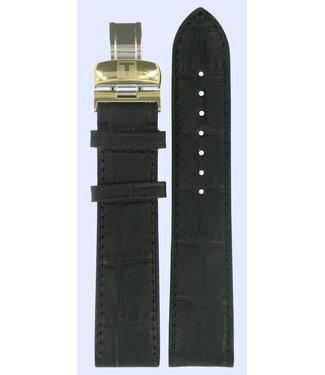 Tissot Tissot T71344376 Pulseira De Relógio Preto Couro 20 mm