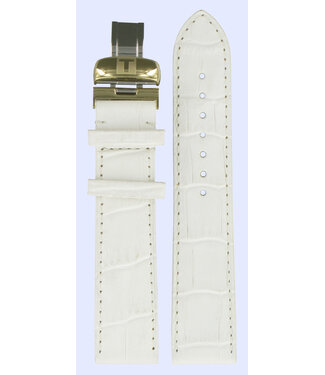 Tissot Tissot T71346676 Pulseira De Relógio Branco Couro 20 mm