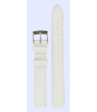 Tissot Tissot T033210A Uhrenarmband Weiß Leder 14 mm