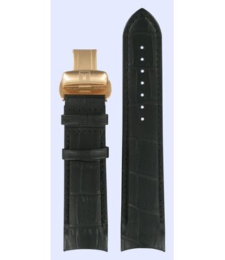 Tissot Tissot T035407A & T035428A Horlogeband Zwart Leer 22 mm