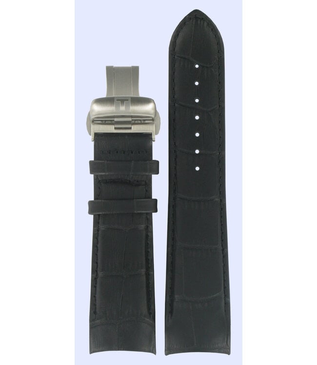 Tissot T035439A & T035617A T-Trend Watch Band T600028581 Black Leather 23 mm Couturier