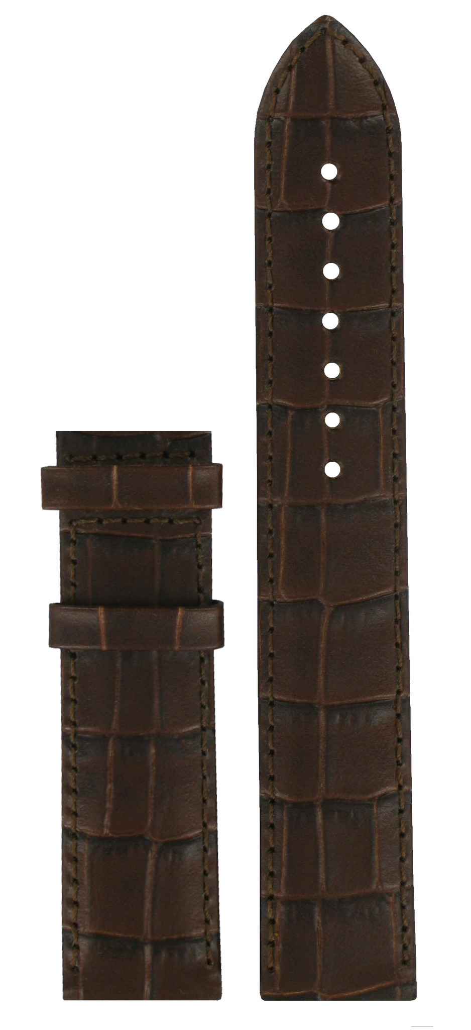 Tissot T033410A & T033423A XL Watch Band Brown Leather 19 mm - WatchPlaza