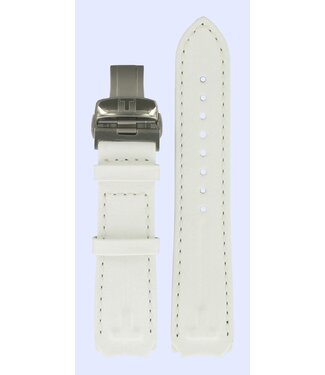 Tissot Tissot T33785885 Pulseira De Relógio Branco Couro  mm