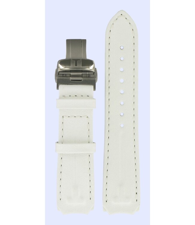 Tissot T33785885 Pulseira De Relógio T600029221 Branco Couro  mm T-Touch