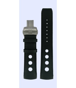 Tissot Tissot T044632A & T044614A Pulseira De Relógio Preto Couro 22 mm