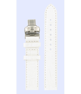 Tissot Tissot T050207A Pulseira De Relógio Branco Couro 16 mm