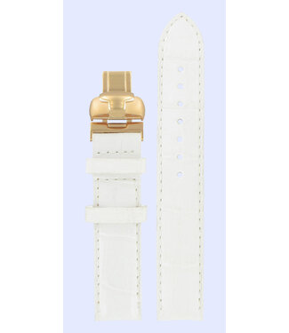 Tissot Tissot T050207A & T050217A Pulseira De Relógio Branco Couro 16 mm