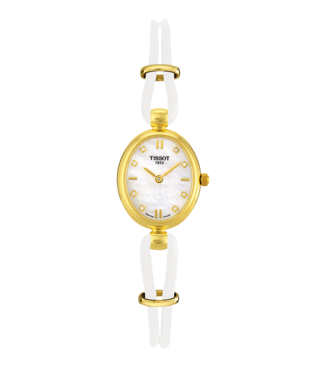 Tissot T7131 & T7133 Pulseira De Relógio T610020998 Branco Couro  mm Fine Lady