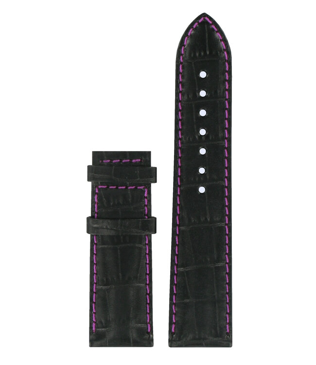 Tissot T005510A Watch Band T610027536 Black Leather 20 mm Quadrato