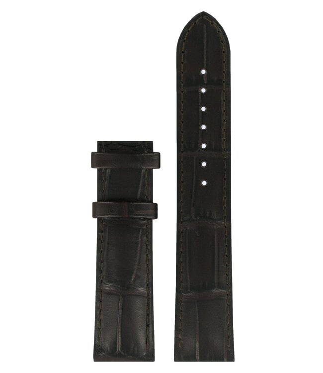 Tissot T059507A, T059528A & T083420A XL Watch Band T610031622 Dark Brown Leather 20 mm T-Lord & T-Touch Classic