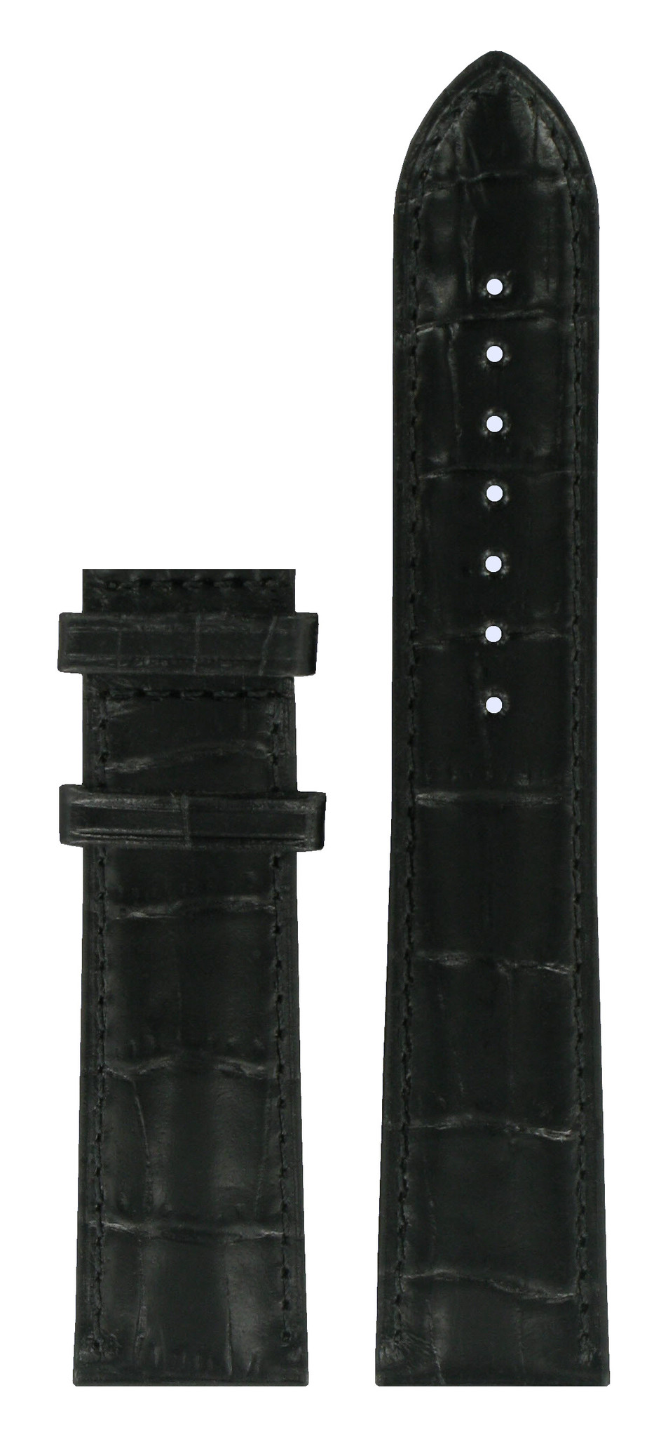 Tissot T907410A - XL Watch Band Black Leather 20 mm - Watch Plaza