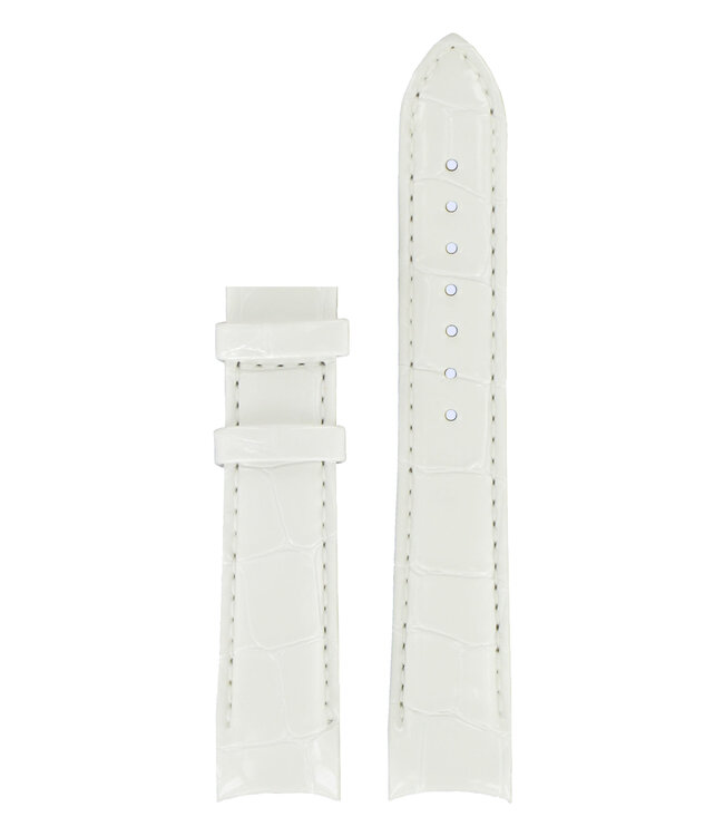 Tissot T035207A Watch Band T610032636 White Leather 18 mm Couturier