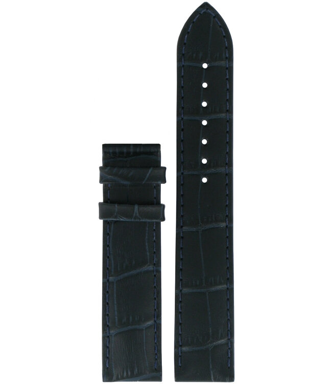 Tissot T055417A & T055410A - XL Uhrenarmband T610032783 Dunkelblau Leder 19 mm PRC 200