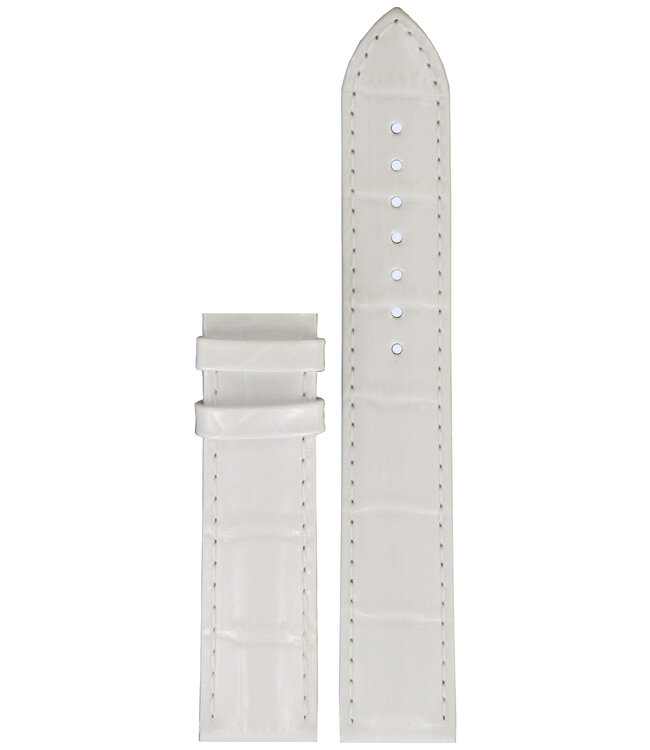 Tissot T055417A & T055410A Pulseira De Relógio T610032787 Branco Couro 19 mm PRC 200