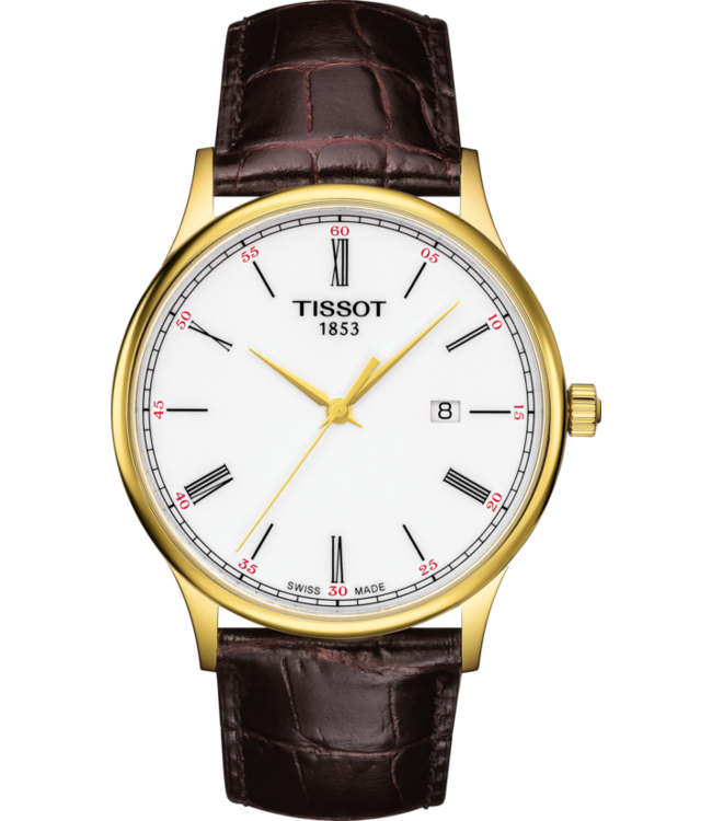 Tissot T914410A Horlogeband T610034577 Bruin Leer 21 mm Rose Dream