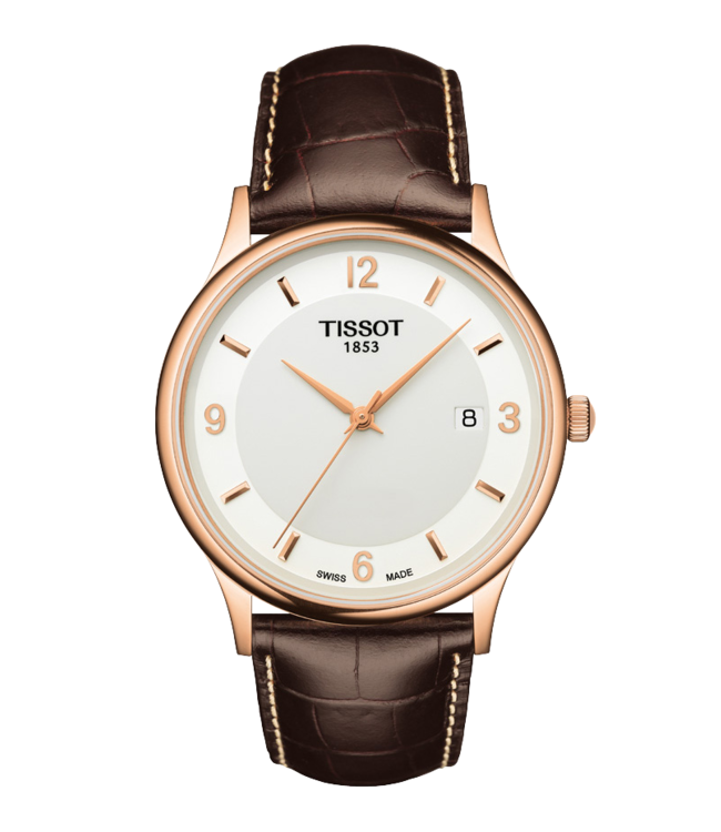 Tissot T914410A & T914407A XL Pulseira De Relógio T610034578 Castanho Couro 21 mm Rose Dream