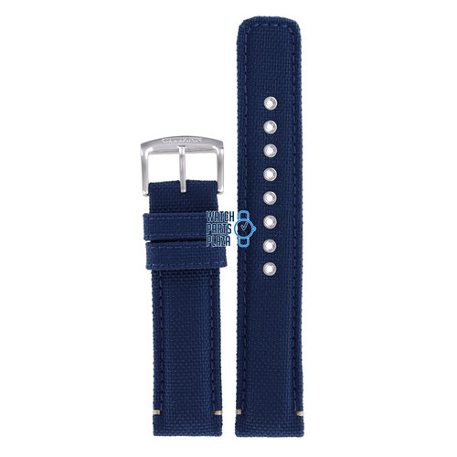 Citizen Citizen AW5000-16L Watch Band Blue Leather & Textile 20 mm Citizen Citizen AW5000-16L Watch Band Blue Leather & Textile 20 mm