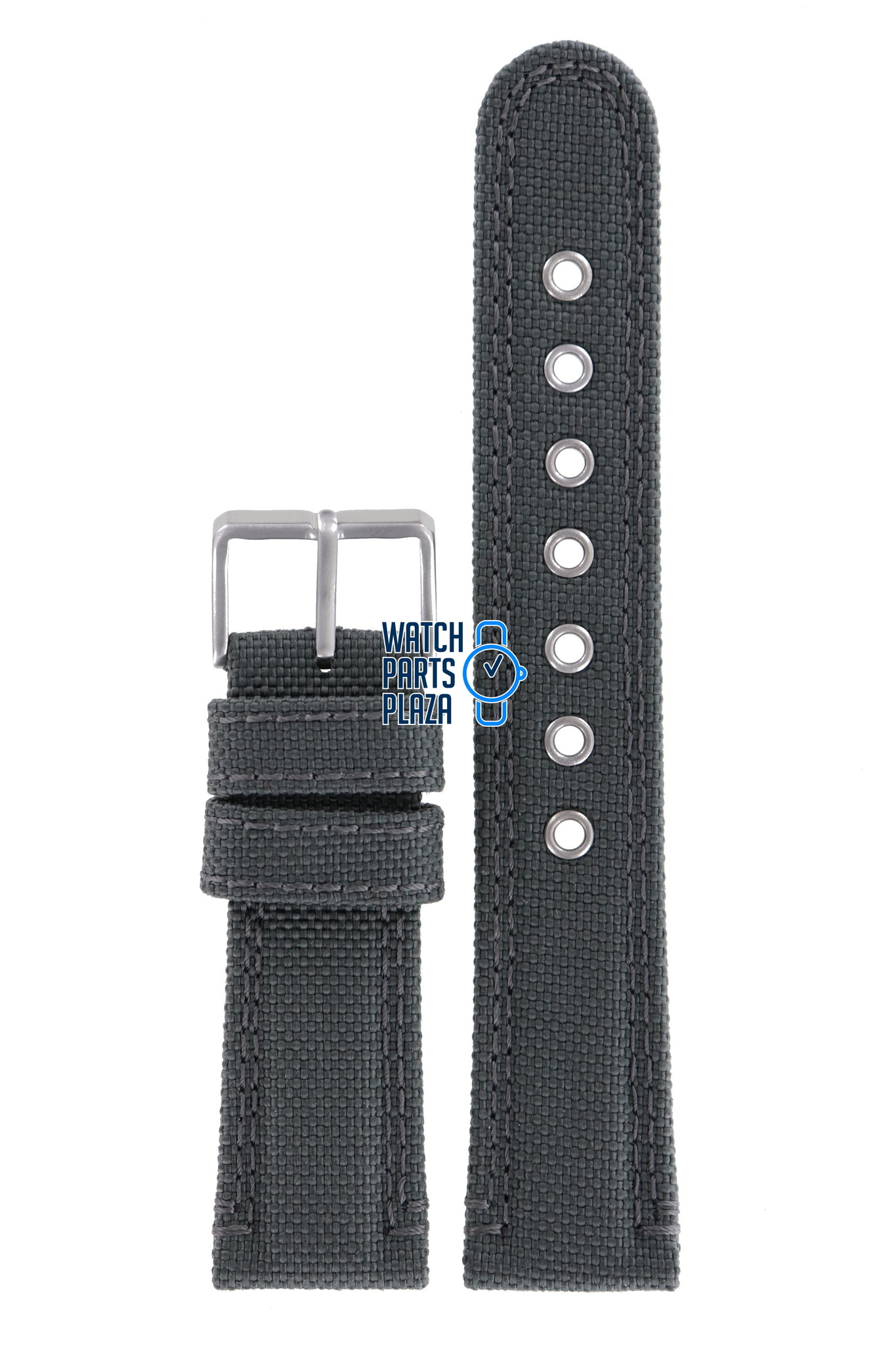 Citizen AT210009E Watch Band Grey Leather & Textile 22 mm Watch Plaza