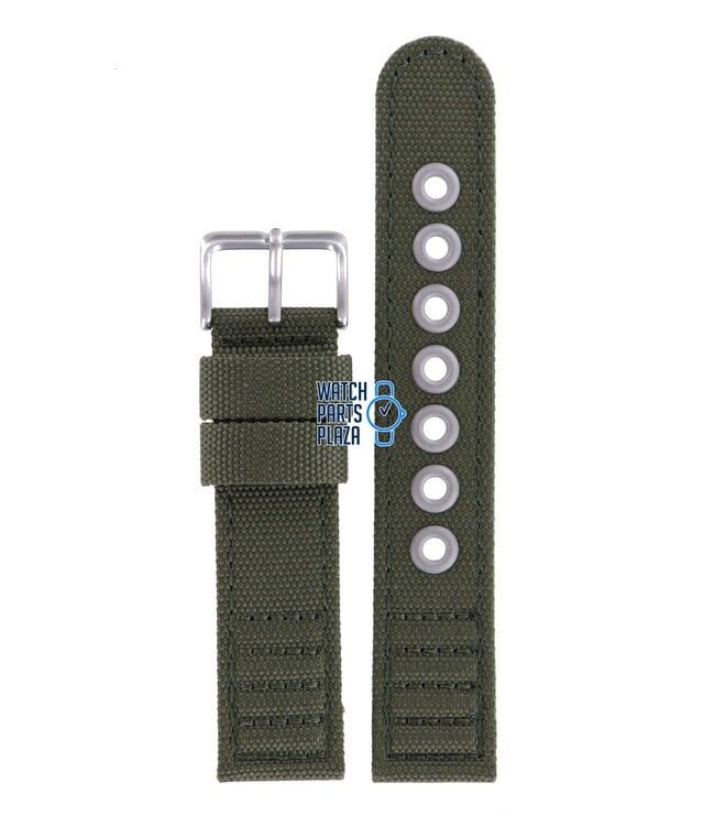 Citizen AT0200-05E Watch Band 59-S52138 Green Leather & Textile 20 mm Eco-Drive