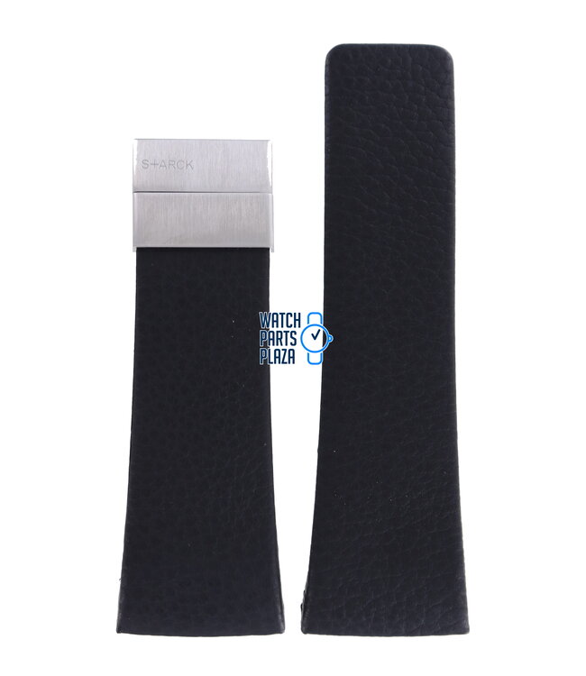 Philippe Starck PH5018 Watch Band PH-5018 Black Leather 33 mm