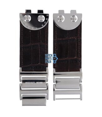 Michael Kors Michael Kors MK4134 Watch Band Brown Steel & Leather 16 mm