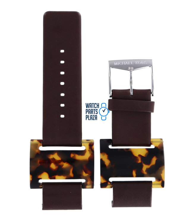 Michael Kors MK4002 Watch Band MK-4002 Brown Leather 22 mm