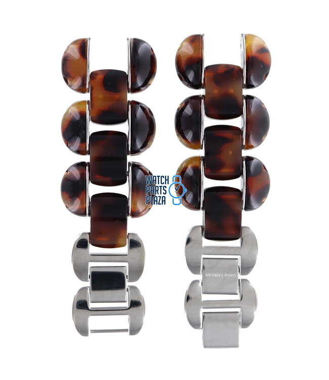 Michael Kors MK4174 Watch Band MK-4174 Brown Stainless Steel 22 mm