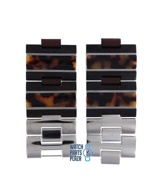 Michael Kors MK4151 Watch Band MK-4151 Brown Stainless Steel 14 mm