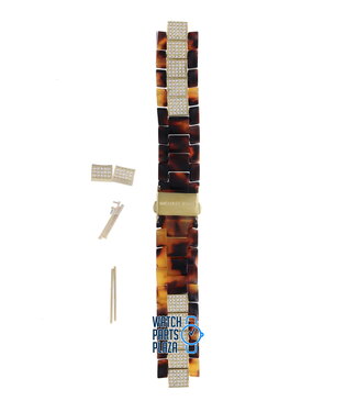 Michael Kors Michael Kors MK5058 Watch Band Brown Plastic 18 mm
