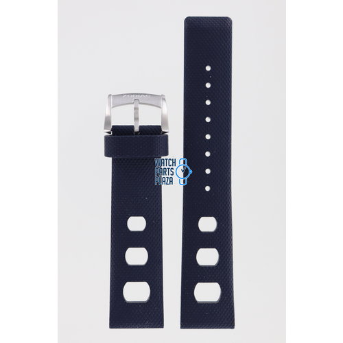 Zodiac Zodiac ZO2205 Watch Band Dark Blue Rubber 20 mm Zodiac Zodiac ZO2205 Watch Band Dark Blue Rubber 20 mm